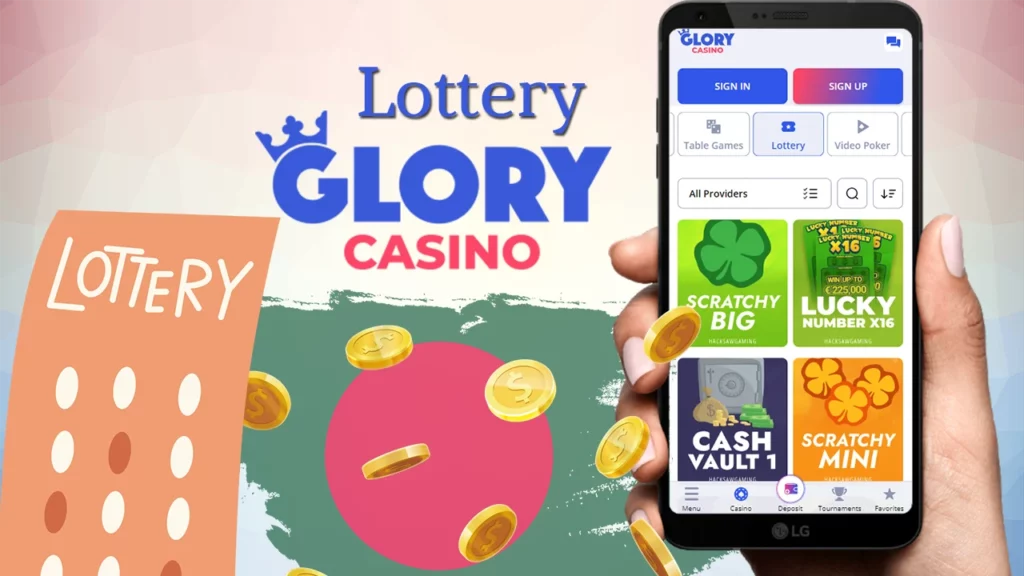 Try your luck playing lotteries at Glory Casino