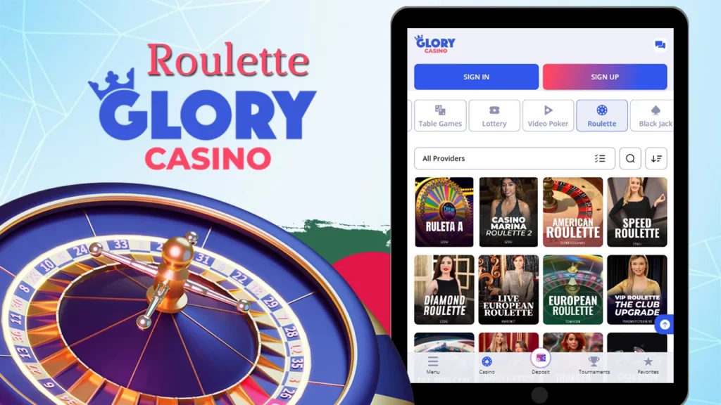 Various roulette options on our website